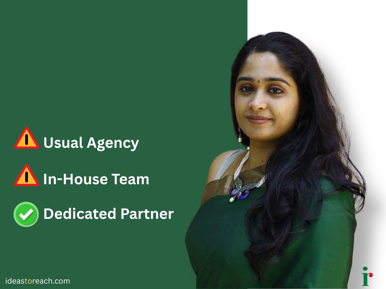 Leading strategist at Ideas to Reach, illustrating our specialized dedicated partner approach as a superior alternative to standard digital marketing agencies.