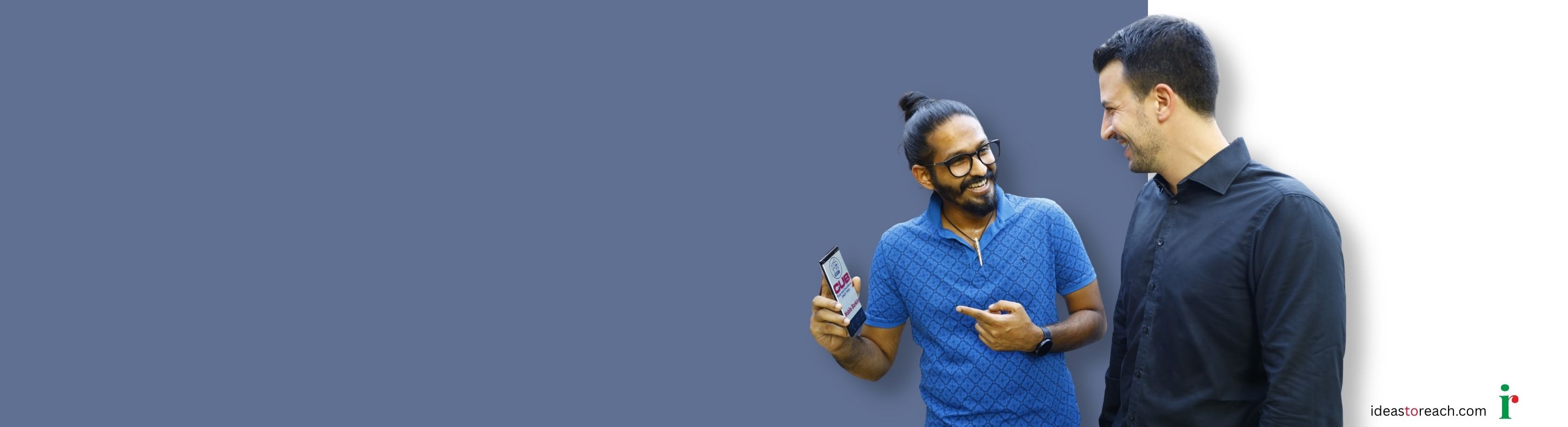 Digital marketing success stories banner by Ideas to Reach, featuring a mobile banking application developed for a billion-dollar national bank.